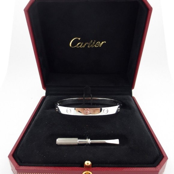 Cartier Love Bracelet Bangle in 18k White Gold NEW STYLE Screw System - Picture 6 of 6